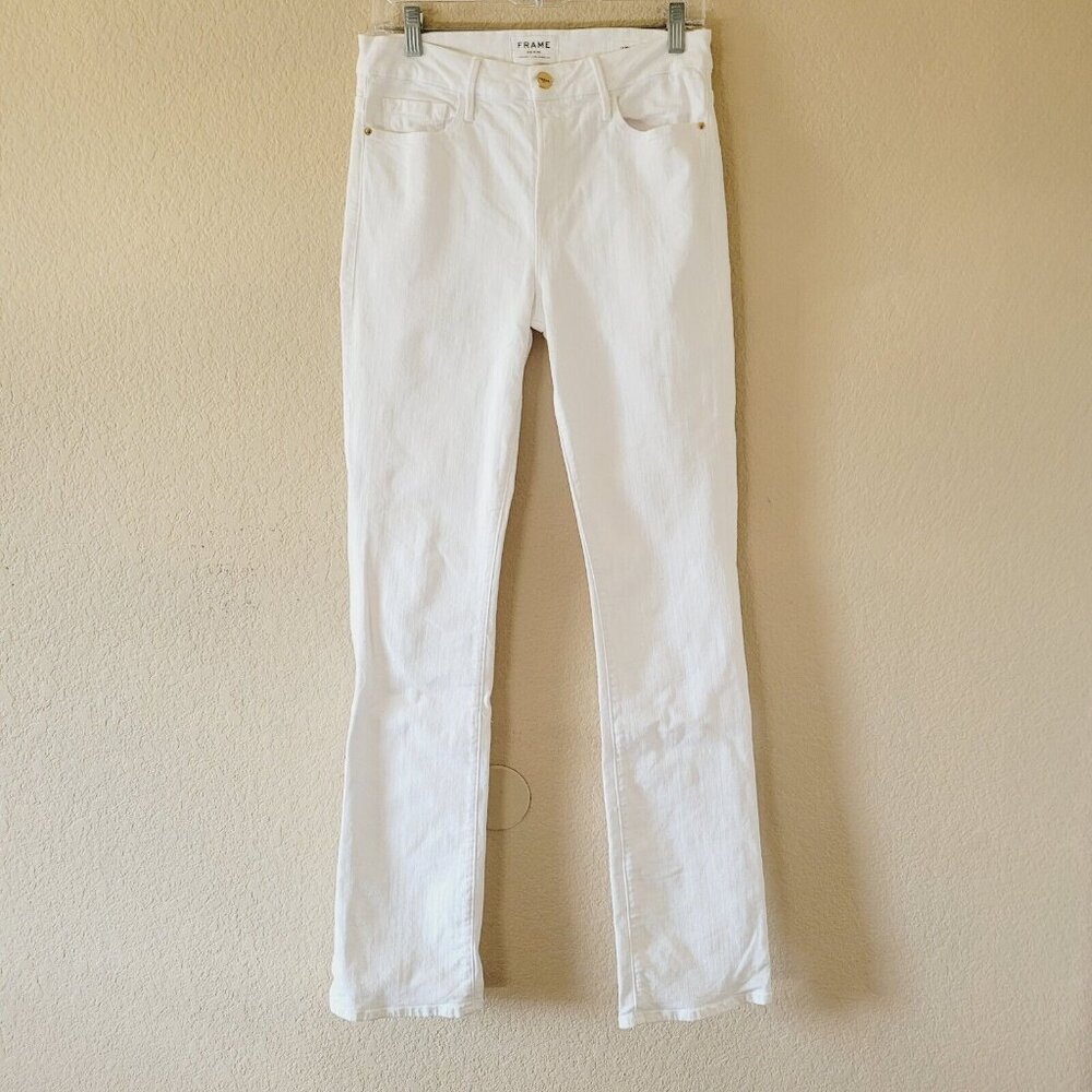 FRAME Denim White Boot Cut Jeans